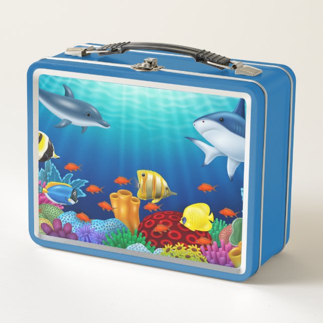 Sea Life Metal Lunch Box (Front)