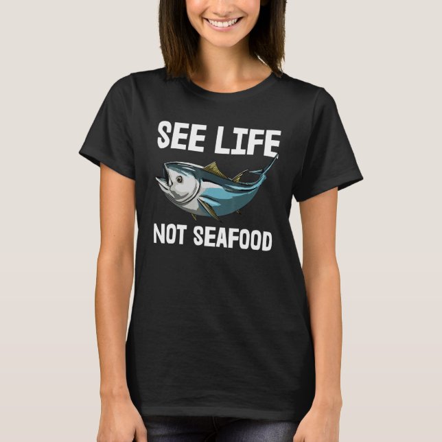 Sea Life Not Seafood Offshore Fish Tees Spearfishi (Front)