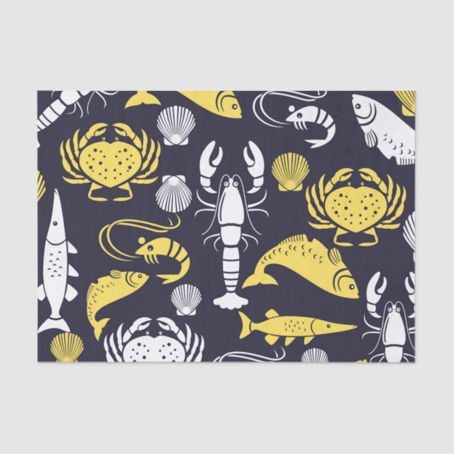 Sea Life Pattern Tissue Paper (Front)