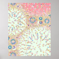 "Sea Life", pink, coral, blue