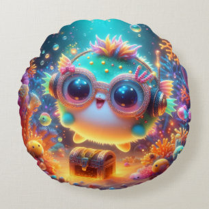 Sea Life Round Cushion