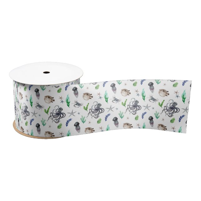 SEA LIFE SATIN RIBBON (Spool)