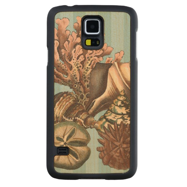 Sea Life Silhouette Carved Maple Galaxy S5 Case (Back)