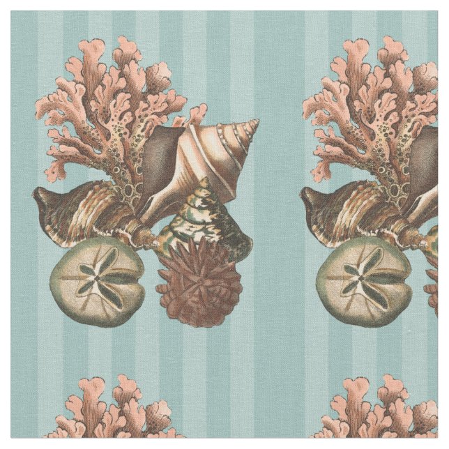 Sea Life Silhouette Fabric (Close Up)