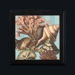 Sea Life Silhouette Gift Box<br><div class="desc">This art print displays the finest things in nature within the ocean. Find all the different types of sea life in this image including a Conch Seashell,  Sand Dollars,  and Reefs buried deep in the sea. This art collection is a must have in your next Zazzle products.</div>
