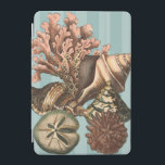 Sea Life Silhouette iPad Mini Cover<br><div class="desc">This art print displays the finest things in nature within the ocean. Find all the different types of sea life in this image including a Conch Seashell,  Sand Dollars,  and Reefs buried deep in the sea. This art collection is a must have in your next Zazzle products.</div>