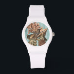 Sea Life Silhouette Watch<br><div class="desc">This art print displays the finest things in nature within the ocean. Find all the different types of sea life in this image including a Conch Seashell,  Sand Dollars,  and Reefs buried deep in the sea. This art collection is a must have in your next Zazzle products.</div>