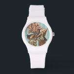 Sea Life Silhouette Watch<br><div class="desc">This art print displays the finest things in nature within the ocean. Find all the different types of sea life in this image including a Conch Seashell,  Sand Dollars,  and Reefs buried deep in the sea. This art collection is a must have in your next Zazzle products.</div>