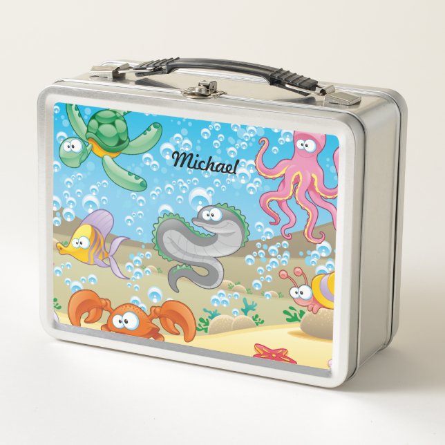 Sea Life Stainless Lunch Box (Front)