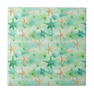 Sea Life Starfish - Coastal Decor, Ocean Nautical Tile