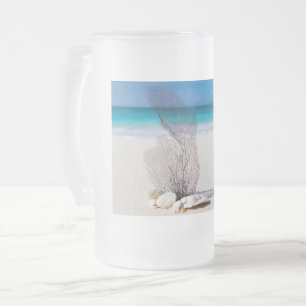 Sea Life Still Life Frosted Glass Beer Mug