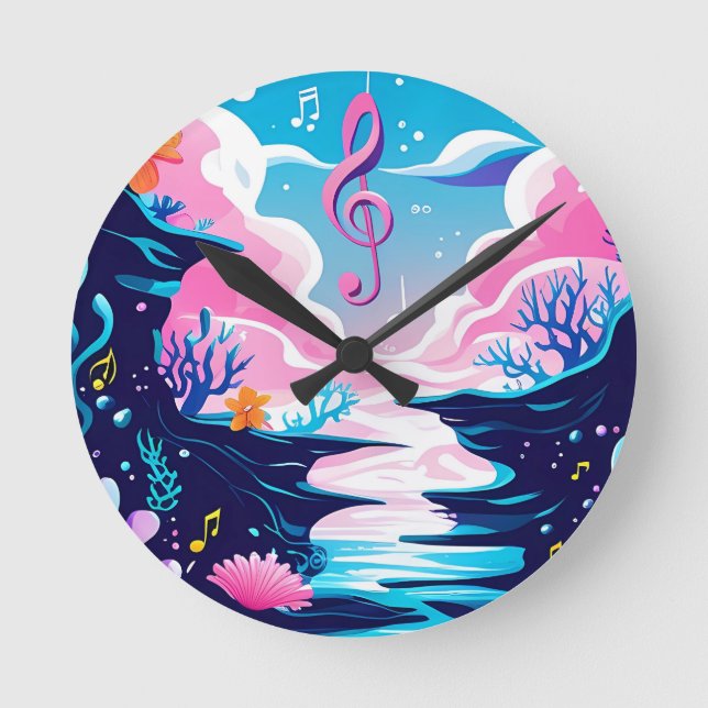 Sea Life  Wall Clock (Front)