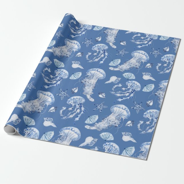 Sea Life Wrapping Paper (Unrolled)