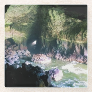 Sea Lion Cave Glass Coaster