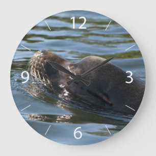 Sea Lion Large Clock