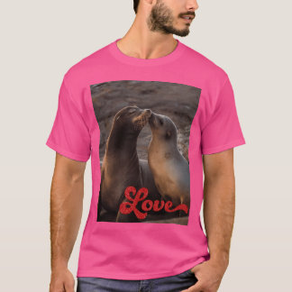 Sea lion love boy T-Shirt