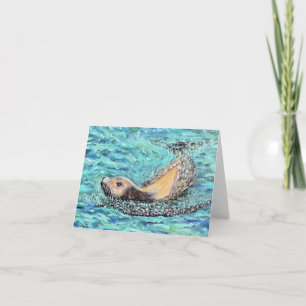 Sea Lion Painting Card