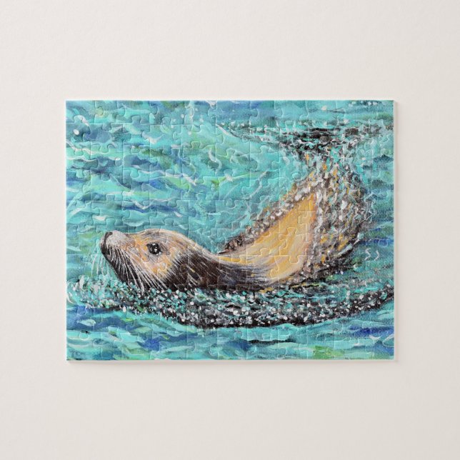 Sea Lion Painting Jigsaw Puzzle (Horizontal)