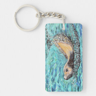 Sea Lion Painting  Key Ring