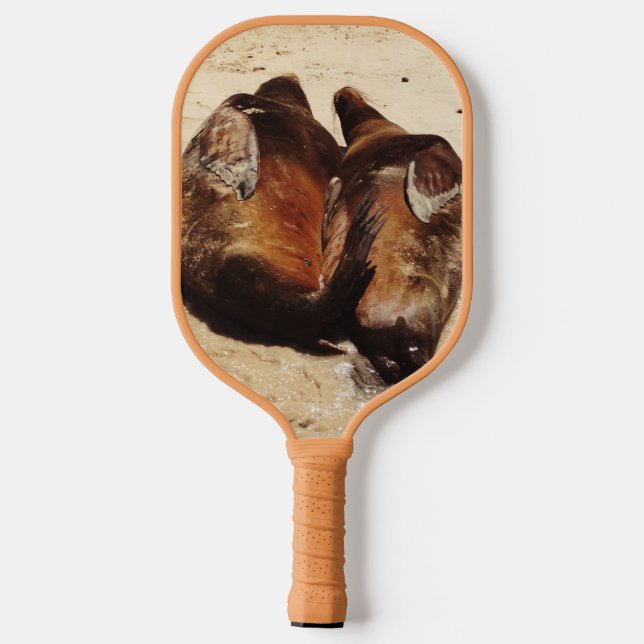 Sea Lions in Love Pickleball Paddle (Back)