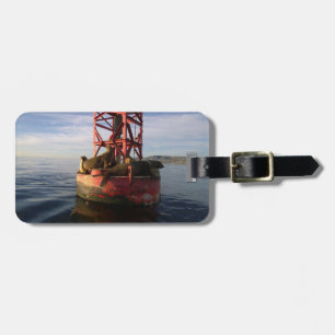 Sea Lions Relaxing on a Buoy in Dana Point Luggage Tag