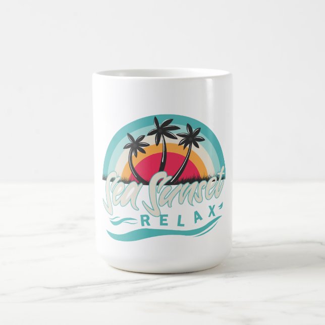 Sea-Lover T-Shirt Design Coffee Mug (Center)