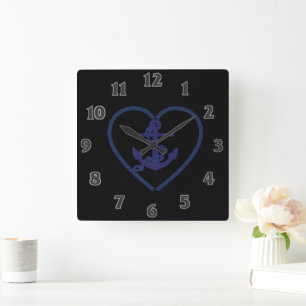Sea man  square wall clock