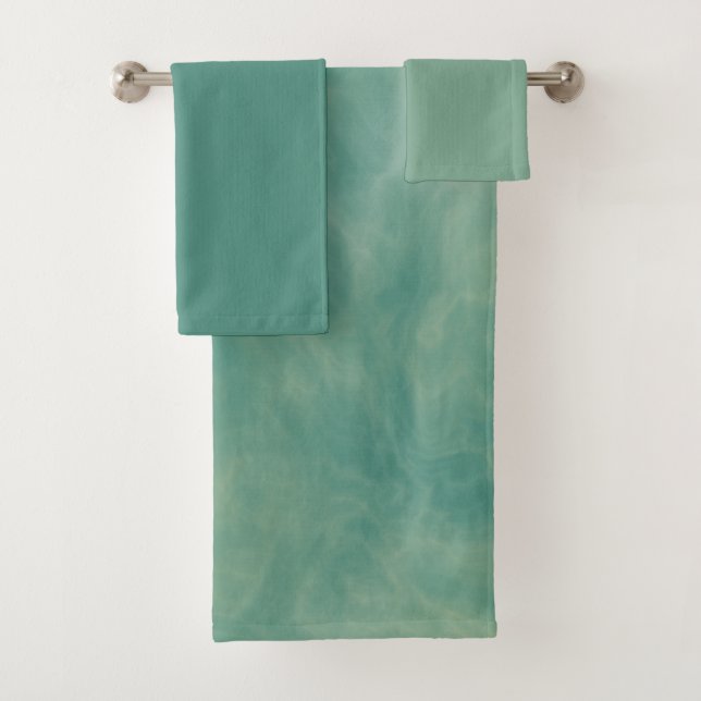 Sea Marble Bath Towel Set (Insitu)