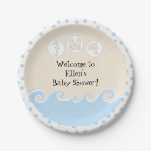 Sea Mobile Blue Paper Plates