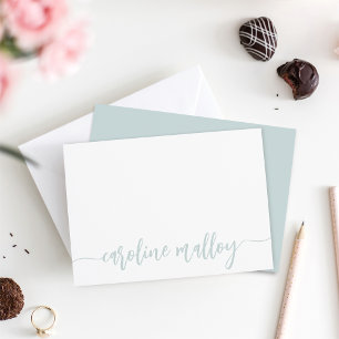 Sea Modern Scripted Name Personalised Card