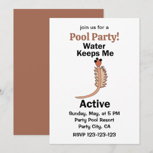 Sea Monkeys Brine Shrimp Water Keeps Me Active  Invitation