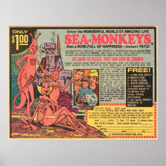Sea Monkeys only 1 Poster