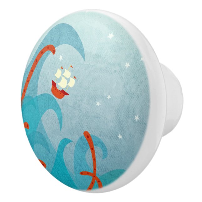 Sea Monster Ceramic Knob (Right)