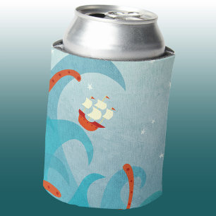 Sea Monster Sailing Can Cooler