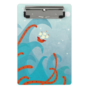 Sea Monster Sailing Mini Clipboard