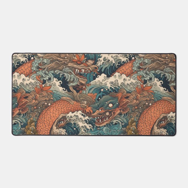 Sea Monsters Desk Mat (Front)