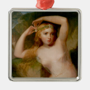 Sea Nymph (by Thomas Sully) Metal Tree Decoration