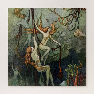 “Sea Nymphs” by Warwick Goble Jigsaw Puzzle