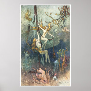Sea Nymphs Print By Warwick Goble
