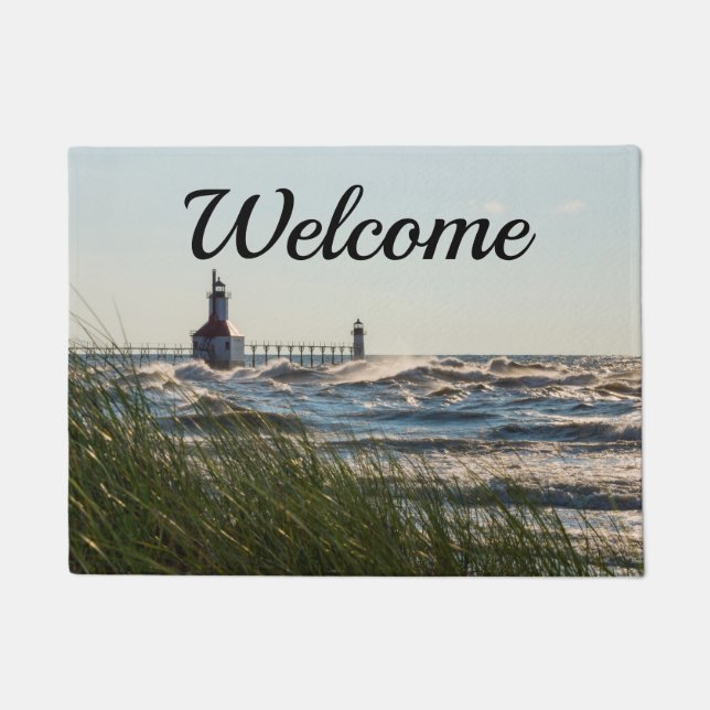 Sea Oats And St Joseph Welcome Doormat (Front)