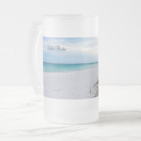Sea Oats And White Sand Beach Morning Frosted Mug