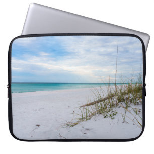Sea Oats And White Sand Beach Morning Laptop Case