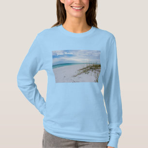 Sea Oats And White Sand Beach Morning Long Sleeve T-Shirt