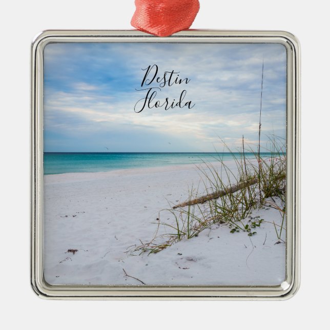 Sea Oats And White Sand Beach Morning Ornament (Front)