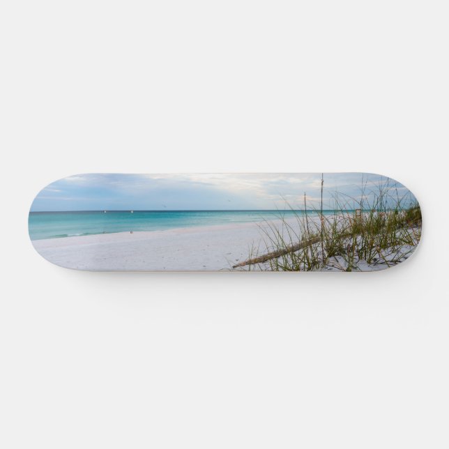Sea Oats And White Sand Beach Morning Skateboard (Horz)