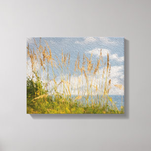 Sea Oats Faux Oil Painting Canvas