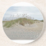 Sea Oats on Sand Dune Outer Banks NC Coaster<br><div class="desc">Sea Oats are both scenic and useful.  Their root systems holds sand in place,  protecting the barrier dunes from erosion.  People should avoid walking on dunes except where it is expressly permitted.</div>