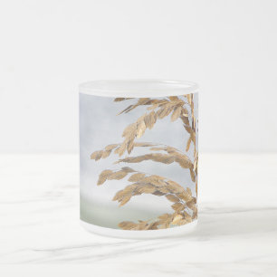 Sea Oats, Sea Breeze Frosted Glass Coffee Mug
