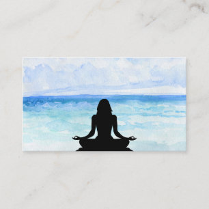 *~*  Sea Ocean Beach Mindfulness Meditation Yoga Business Card