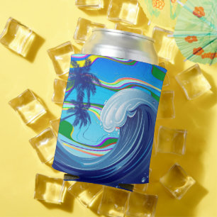 Sea Ocean big Wave Water  Can Cooler